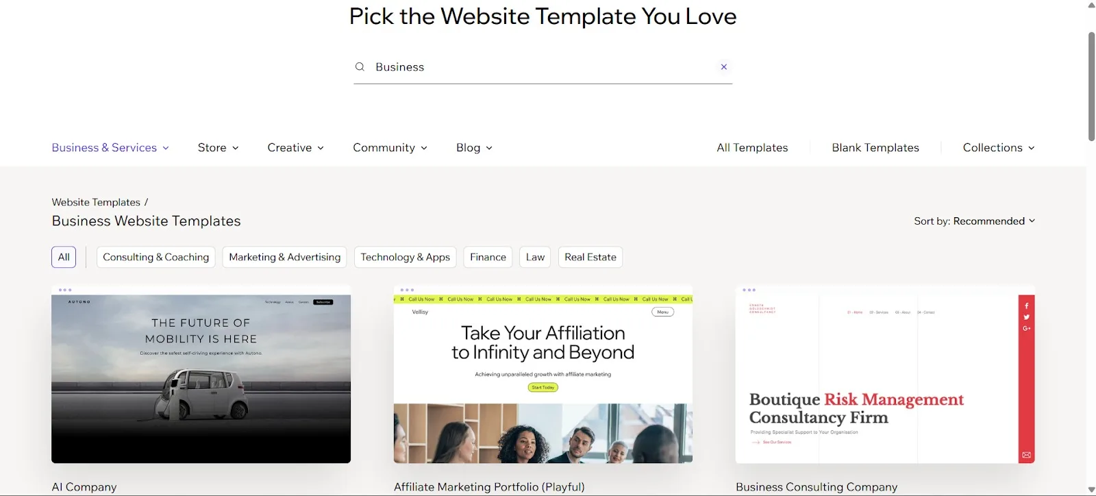 Business and Corporate Websites