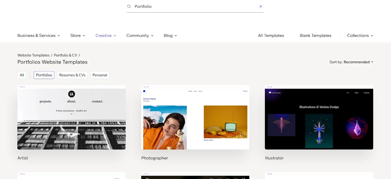 Designer Portfolio Websites