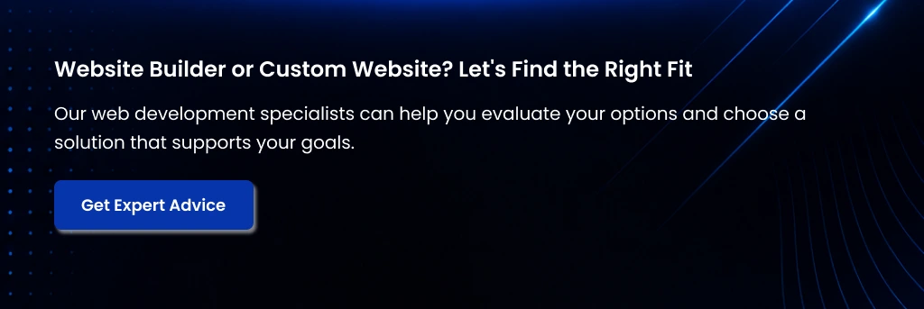 Website Builder or Custom Website Website builder vs custom website for businesses