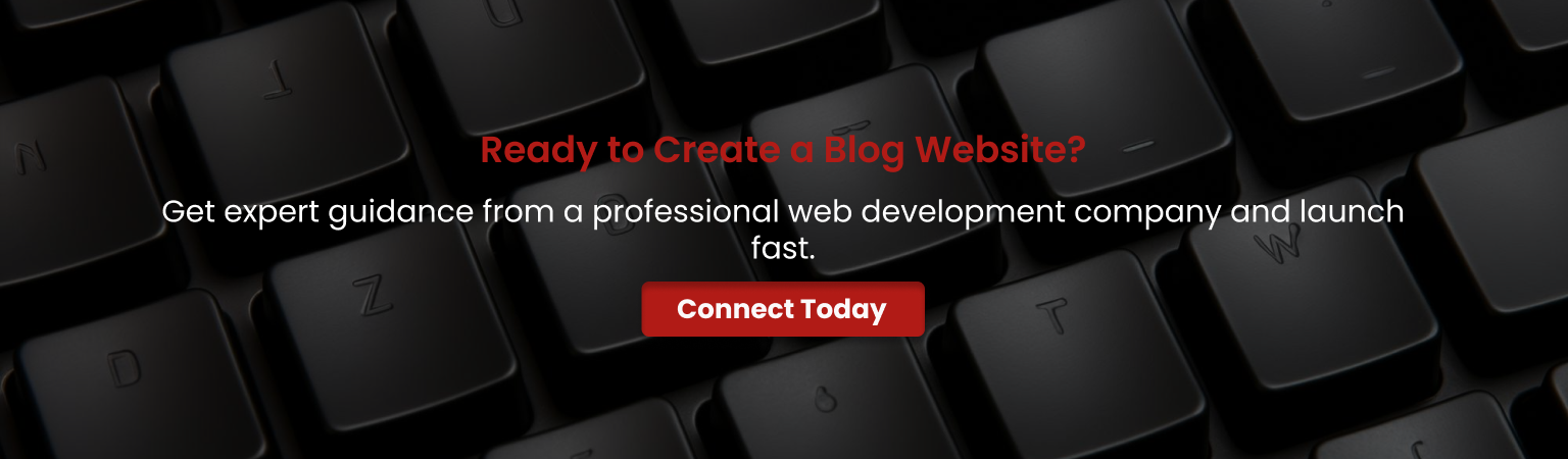 Create a blog website with professional web development support