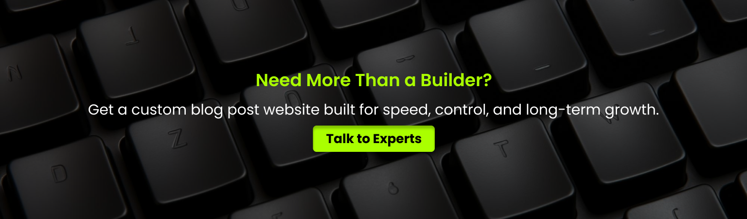 Custom blog post website built for speed and growth