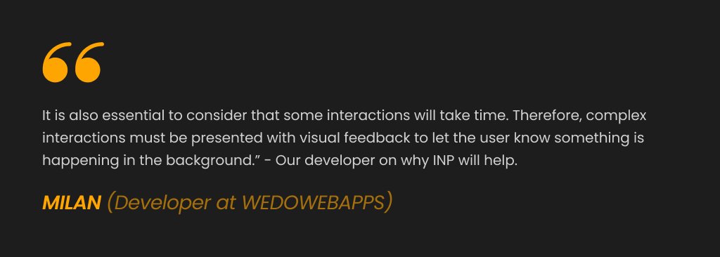 INP Developer Quote