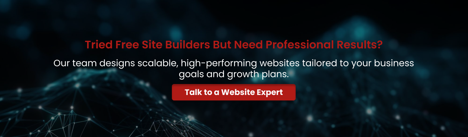 Free site builders compared with professional website