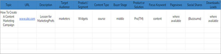 Content Audit Template