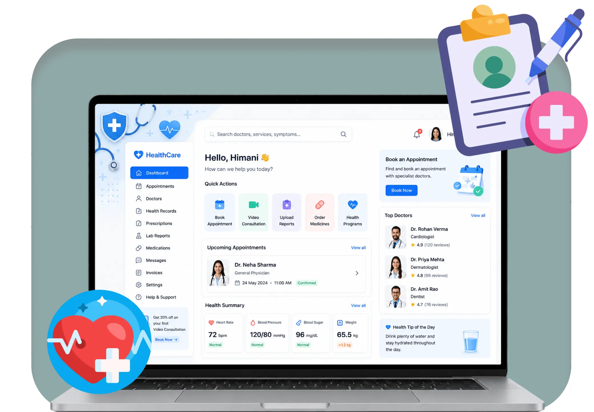 Ai healthcare app development